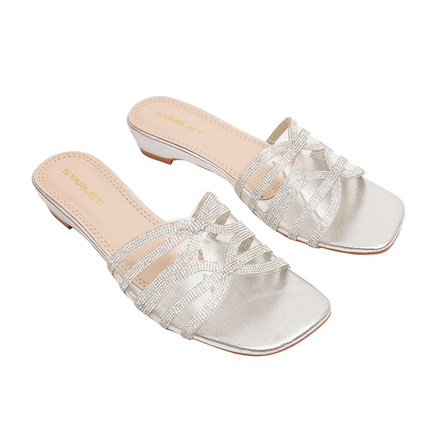starlet BFL-0032 SILVER WOMEN SLIPPER