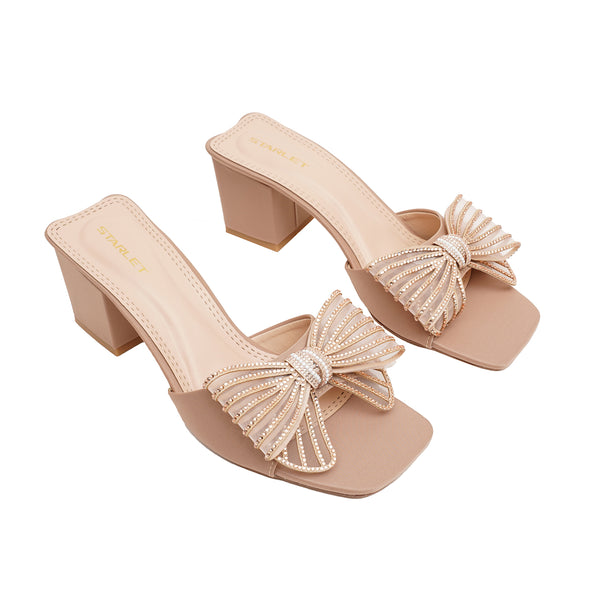 starlet BFL-0036 BEIGE WOMEN HEELS