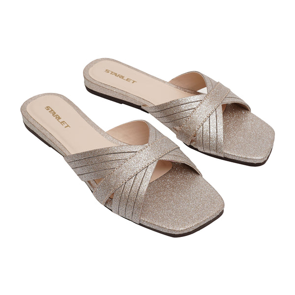 starlet BRL-0001 GOLDEN WOMEN FLATS