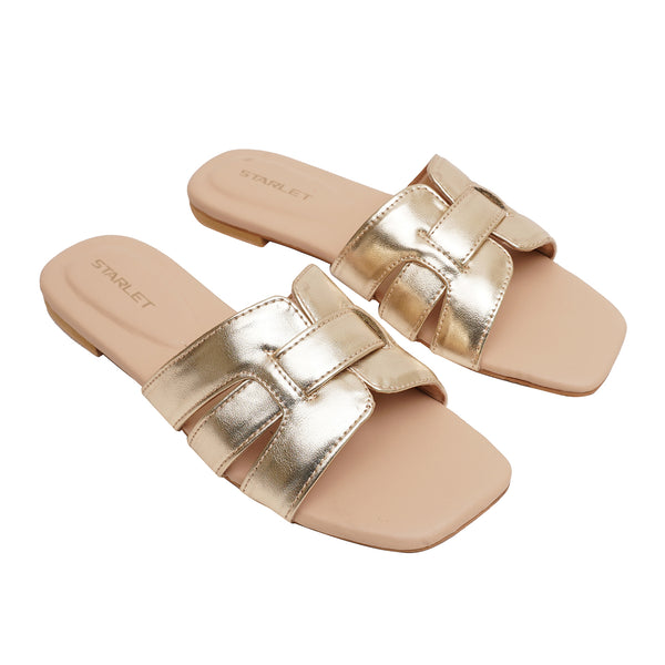 starlet BRL-0002 GOLDEN WOMEN FLATS