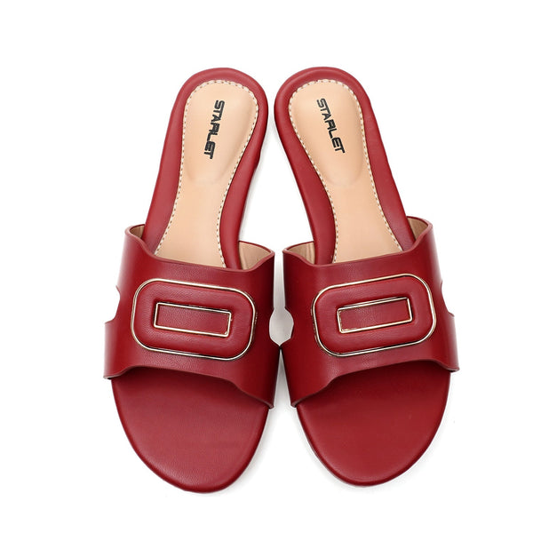 Starlet BUBBLE-051 MAROON WOMEN FLATS