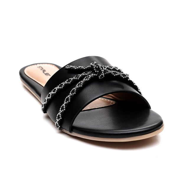 Starlet BUBBLE-052 BLACK WOMEN FLATS