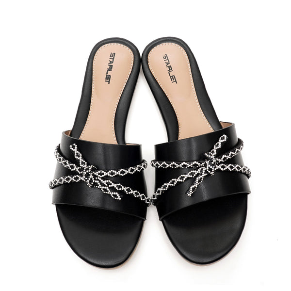 Starlet BUBBLE-052 BLACK WOMEN FLATS