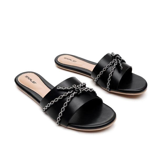 starlet BUBBLE-052 BLACK WOMEN FLATS