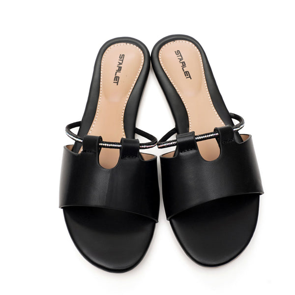 Starlet BUBBLE-053 BLACK WOMEN FLATS