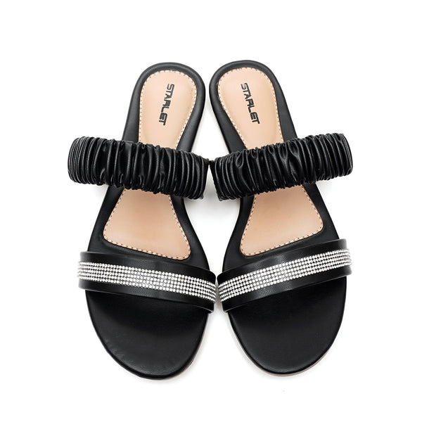 Starlet BUBBLE-054 BLACK WOMEN FLATS