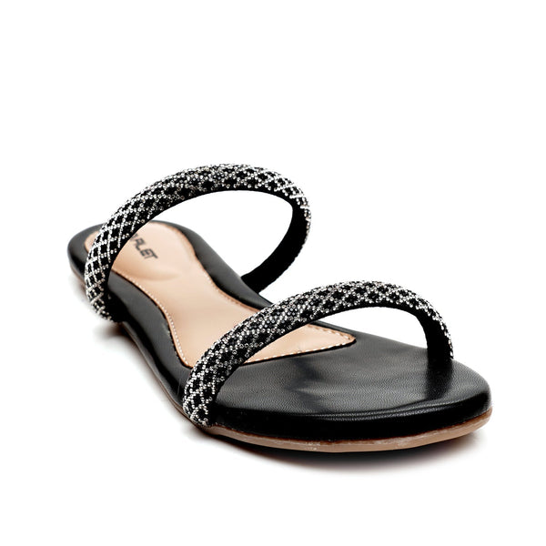 Starlet BUBBLE-055 BLACK WOMEN FLATS