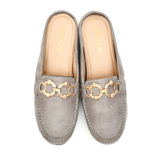 Starlet DML0005 GREY WOMEN MOCCASINS