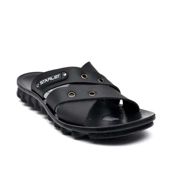 starlet DT-014 BLACK MEN SLIPPER