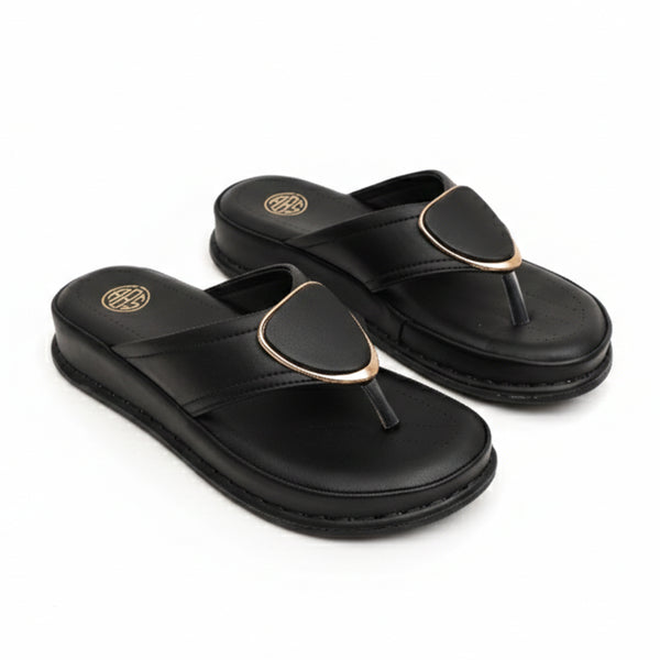 starlet FCL-0080 BLACK WOMEN SLIPPER