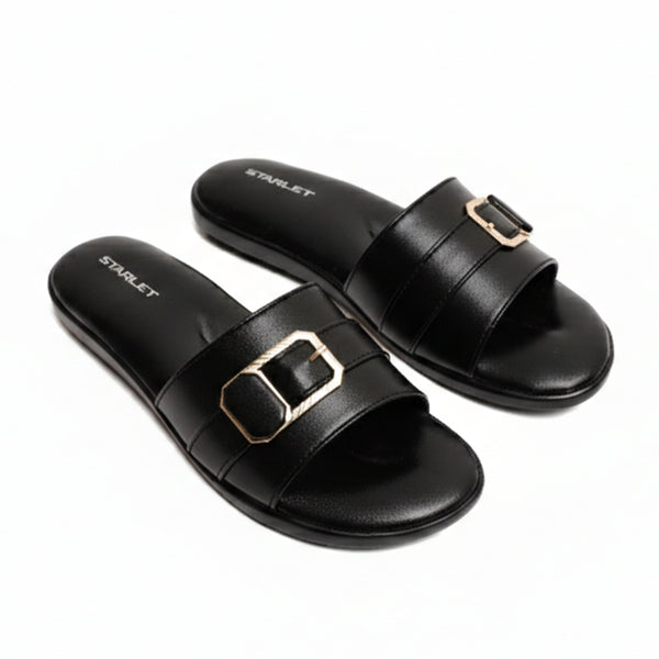 starlet FCL-0082 BLACK WOMEN SLIPPER
