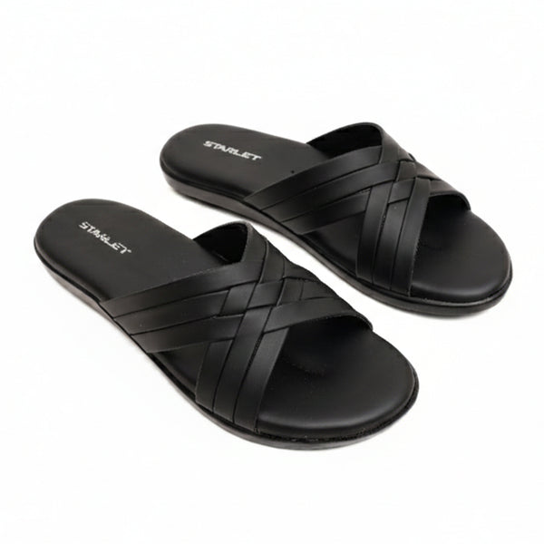 starlet FCL-0083 BLACK WOMEN SLIPPER