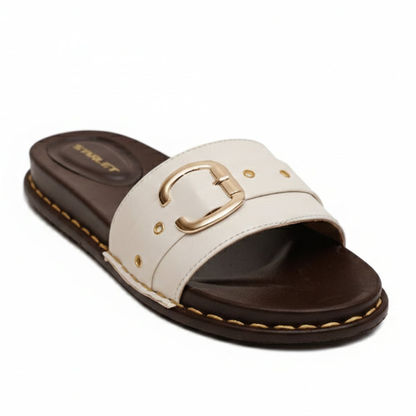 Starlet GFL-0015 WHITE WOMEN SLIPPER