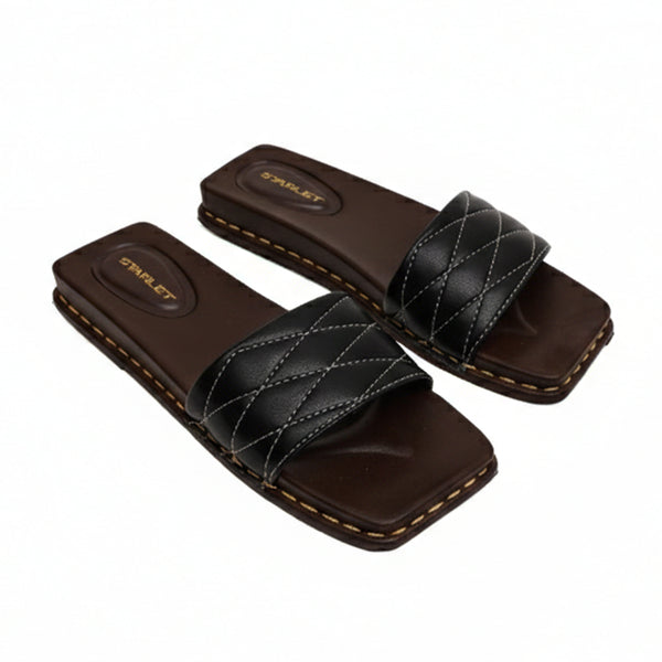 starlet GFL-0016 BLACK WOMEN SLIPPER