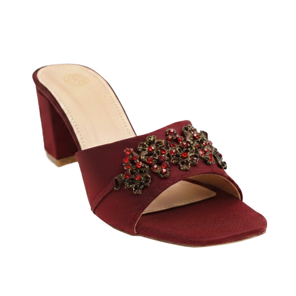 Starlet HAL-0001 MAROON WOMEN HEELS
