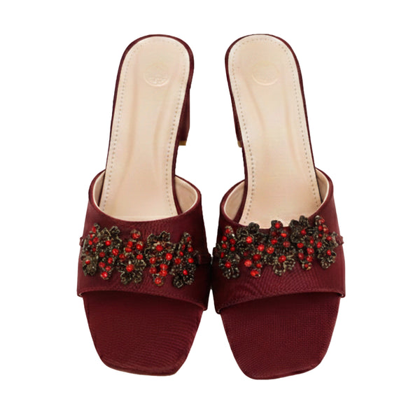 Starlet HAL-0001 MAROON WOMEN HEELS