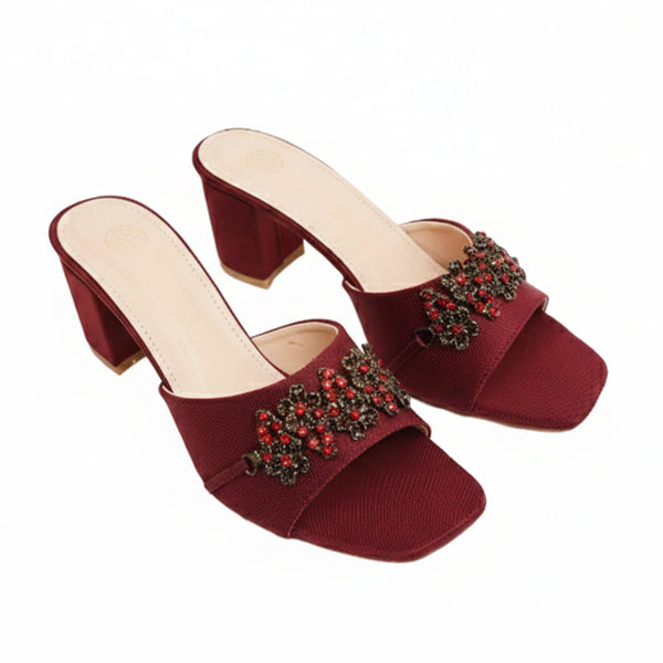 starlet HAL-0001 MAROON WOMEN HEELS