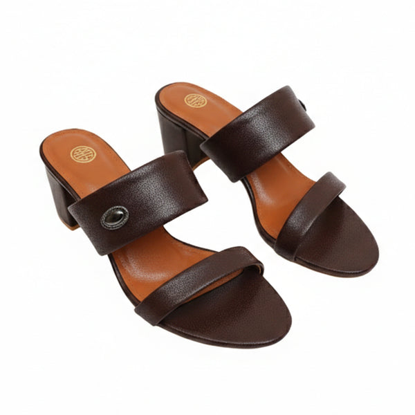 starlet HAL-0003 BROWN WOMEN HEELS