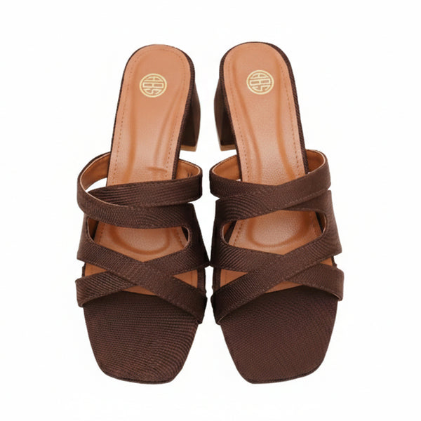 Starlet HAL-0008 BROWN WOMEN HEELS