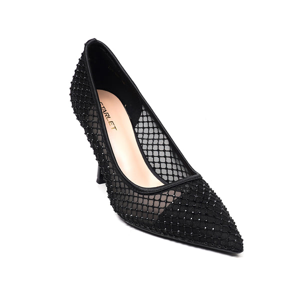 starlet HNL-0001 BLACK COURT SHOES