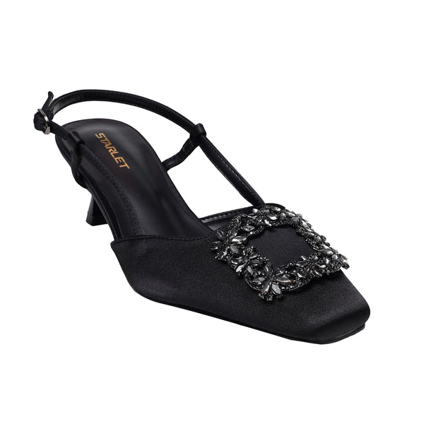starlet HNL-0005 BLACK COURT SHOES