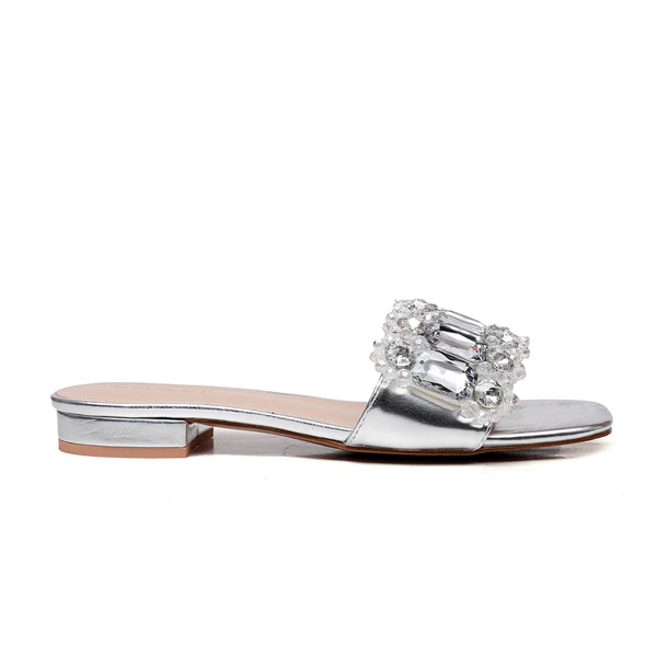 starlet HNL-0011 SILVER WOMEN FLATS