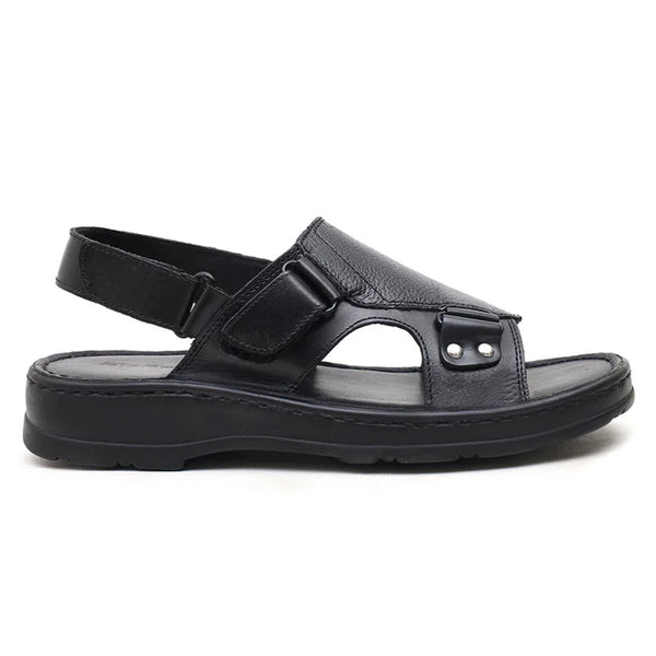 starlet LEATHER SANDAL - 04051 BLACK MEN SANDAL