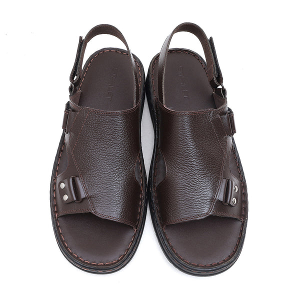 Starlet LEATHER SANDAL - 04051 BROWN MEN SANDAL