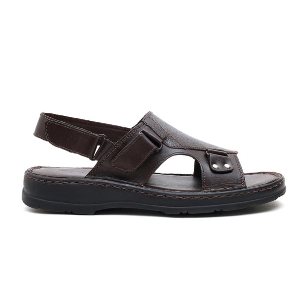 starlet LEATHER SANDAL - 04051 BROWN MEN SANDAL