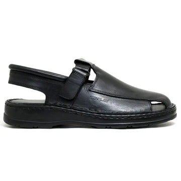 starlet LEATHER SANDAL - 4001 BLACK MEN SANDAL
