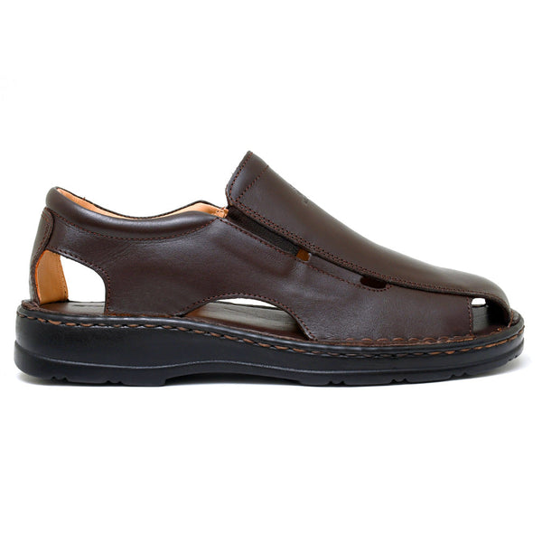 Starlet LEATHER SANDAL - 4007 BROWN MEN SANDAL