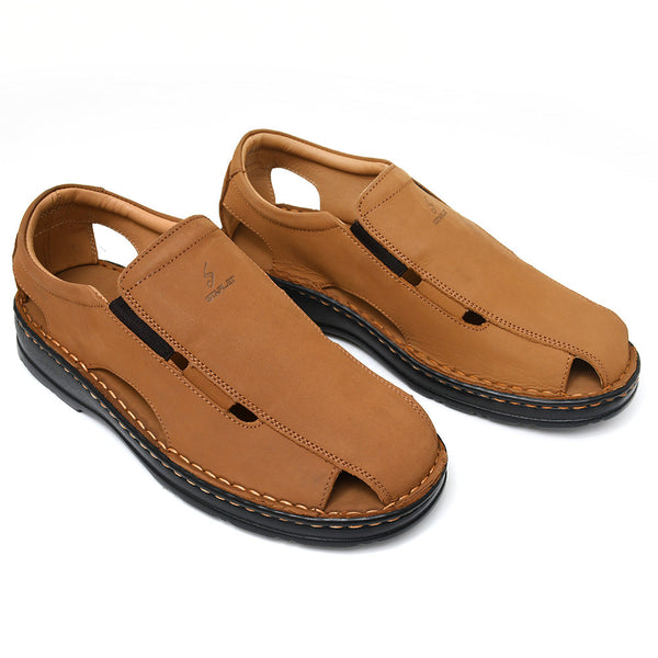 Starlet LEATHER SANDAL - 4007 MUSTARD MEN SANDAL