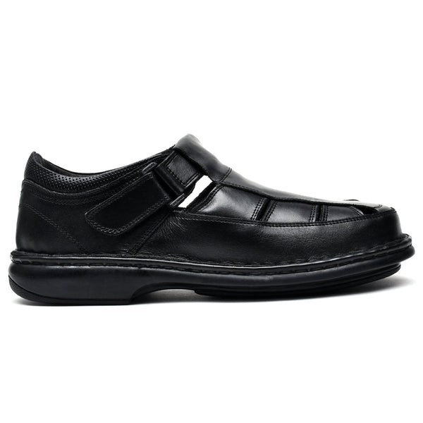 starlet LEATHER SANDAL - 5050 BLACK MEN SANDAL