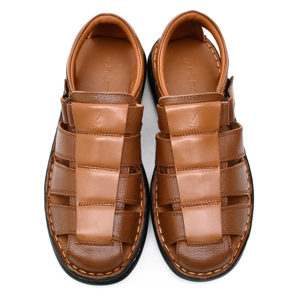 Starlet LEATHER SANDAL - 5053 TAN MEN SANDAL