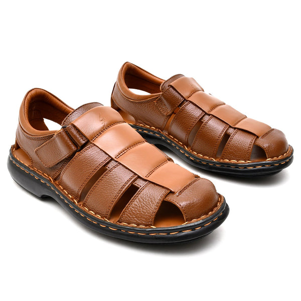 Starlet LEATHER SANDAL - 5053 TAN MEN SANDAL