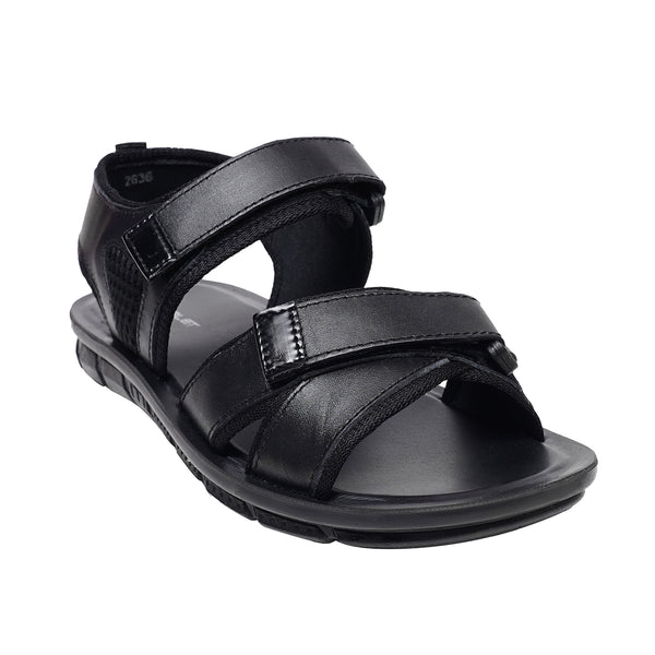 Starlet LEATHER SANDAL - AK-110 BLACK MEN SANDAL