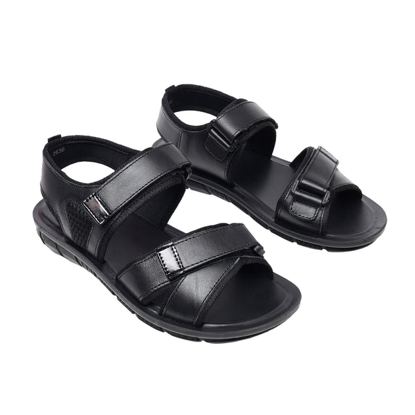 starlet LEATHER SANDAL - AK-110 BLACK MEN SANDAL