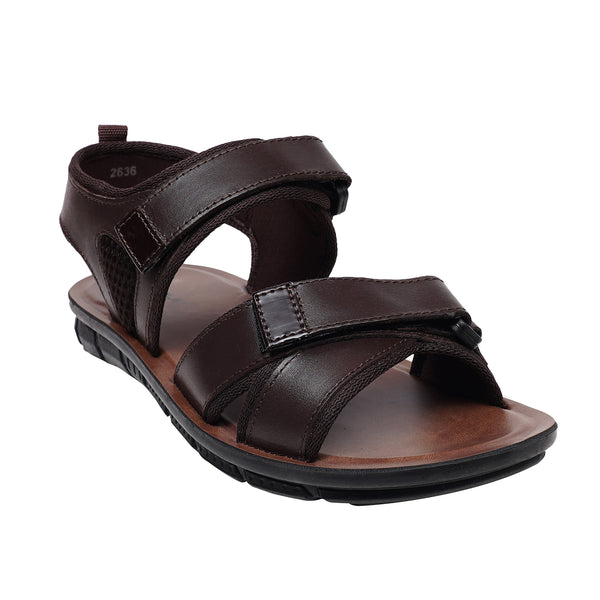 starlet LEATHER SANDAL - AK-110 BROWN MEN SANDAL