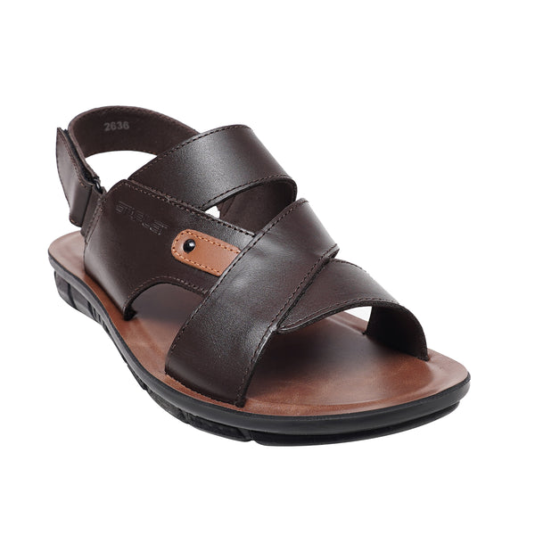 Starlet LEATHER SANDAL - AK-112 BROWN MEN SANDAL