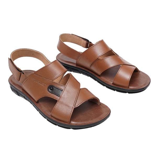 starlet LEATHER SANDAL - AK-112 TAN MEN SANDAL