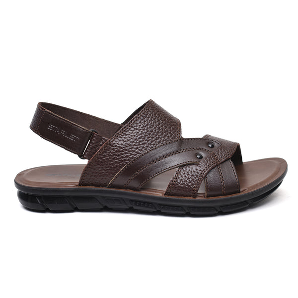 starlet LEATHER SANDAL - AK-113 BROWN MEN SANDAL