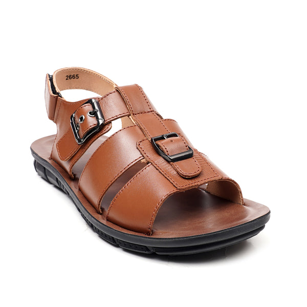 starlet LEATHER SANDAL - AK-115 TAN MEN SANDAL