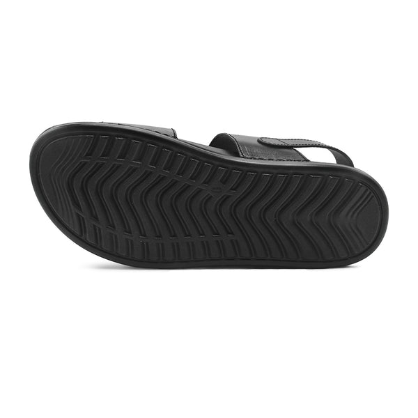 Starlet LEATHER SANDAL - AR-104 BLACK MEN SANDAL