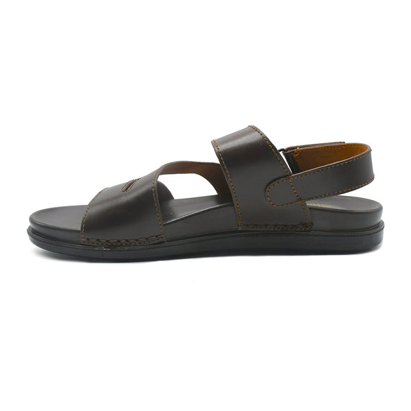 Starlet LEATHER SANDAL - AR-104 BROWN MEN SANDAL