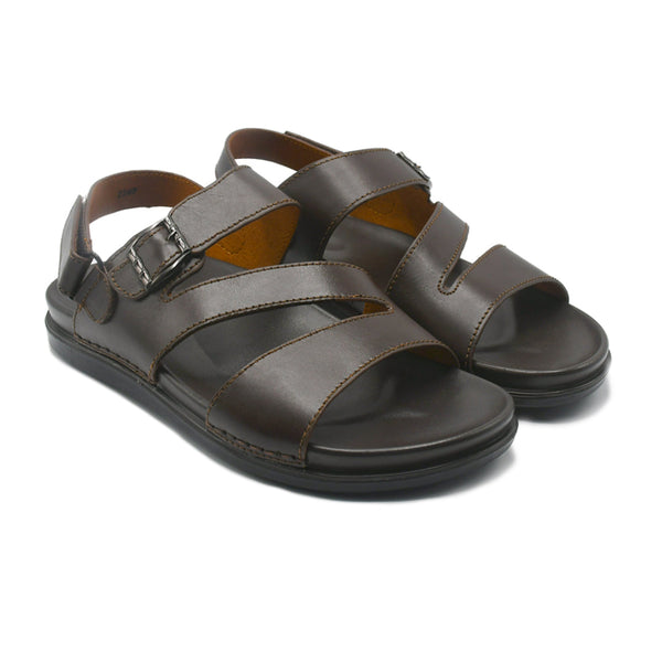 Starlet LEATHER SANDAL - AR-104 BROWN MEN SANDAL