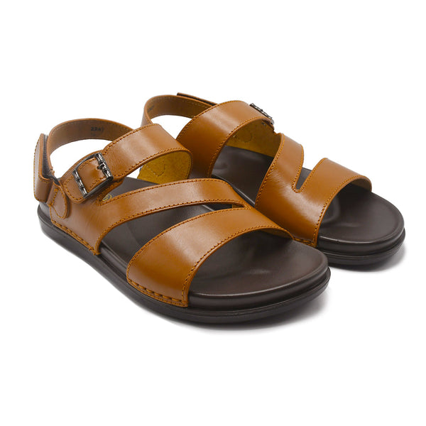 Starlet LEATHER SANDAL - AR-104 TAN MEN SANDAL