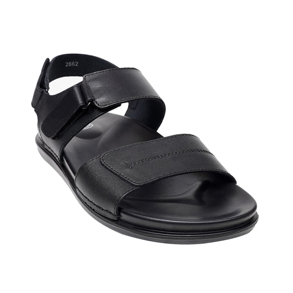 starlet LEATHER SANDAL - AR-114 BLACK MEN SANDAL