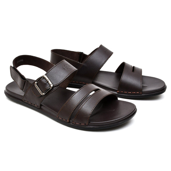 Starlet LEATHER SANDAL - CHM-102 BROWN MEN SANDAL