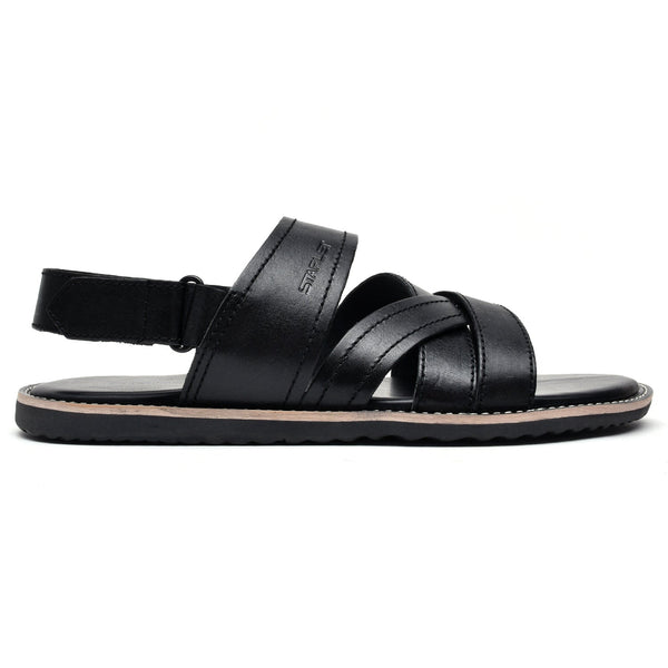 starlet LEATHER SANDAL - GEOX-109 BLACK MEN SANDAL