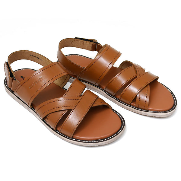 Starlet LEATHER SANDAL - GEOX-109 TAN MEN SANDAL